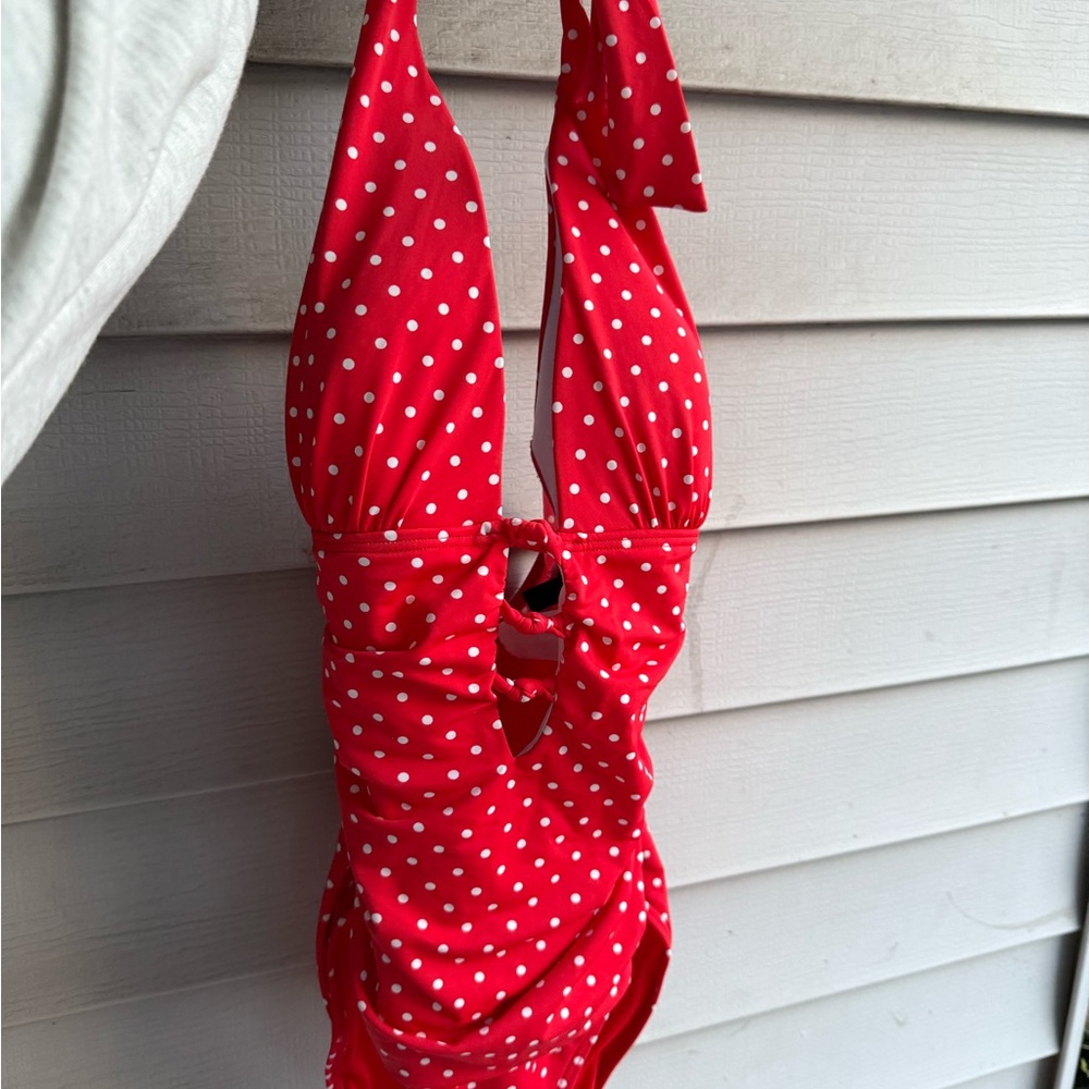 Like New Ralph Lauren Red Dot One-Piece Swimsuit - Picture 4 of 7